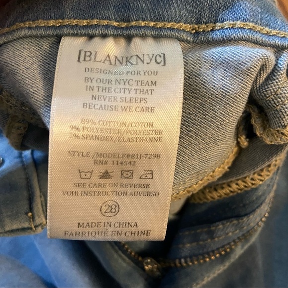 Blank NYC skinny distressed blue jeans in size 28 - Picture 10 of 14
